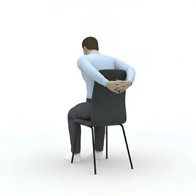 oturarak eller kenetli sırtta esneme 1 — starting position