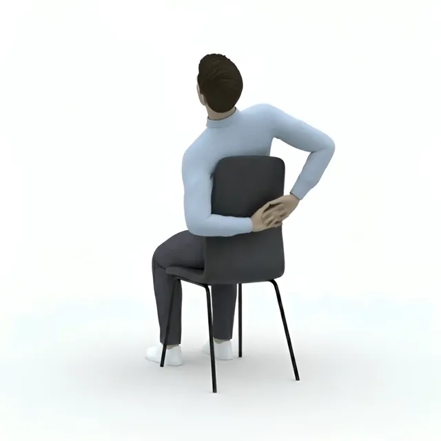 oturarak eller kenetli sırtta esneme — starting position