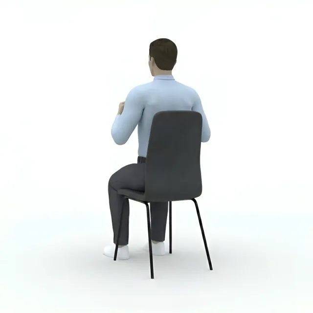 oturarak kürek kemiği saati — starting position
