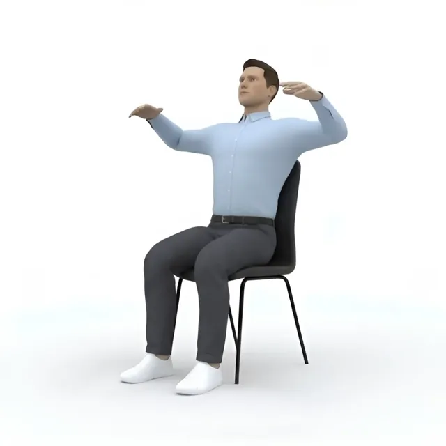 oturarak göğüs açma — starting position