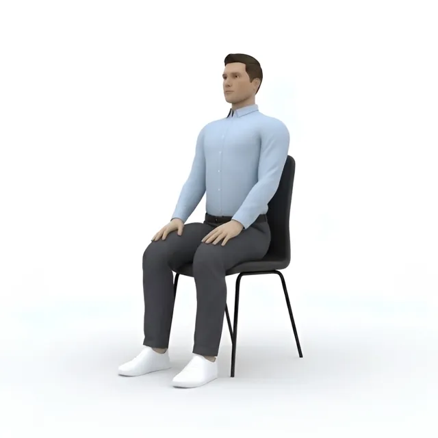 Lonero oturarak derin nefesle gevşeme — starting position