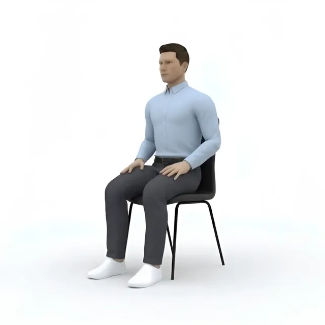 Oturarak kalça sıkıştırma — starting position