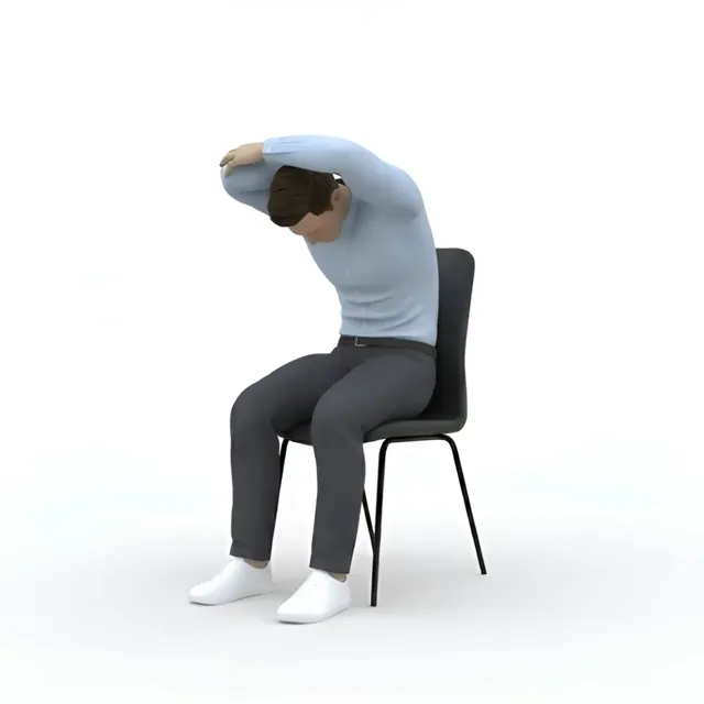 Oturarak Baş Üstü Triceps Esnetme — starting position