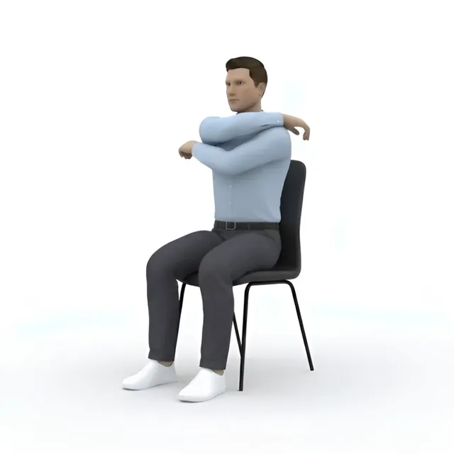 oturarak kendine sarılma — starting position