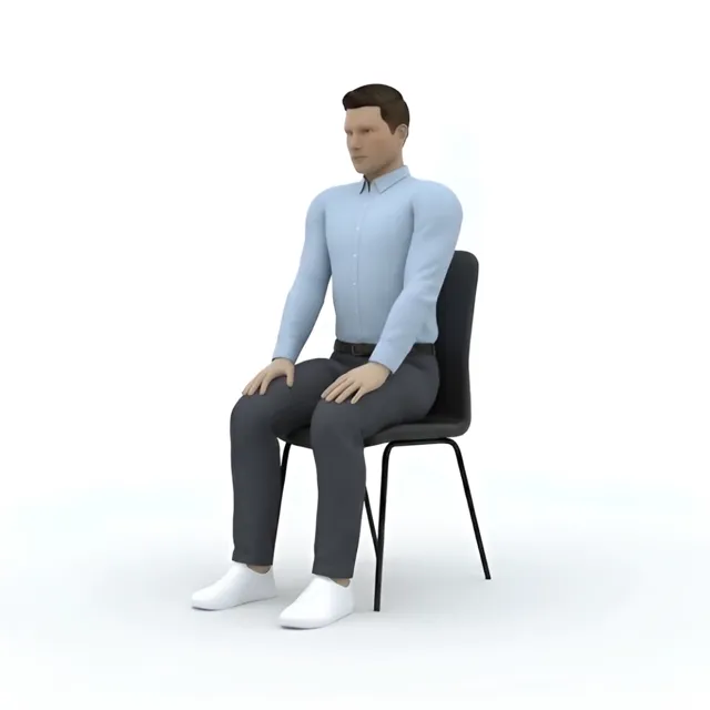 Oturarak Omuz Silkme (Seated Shoulder Shrug) — starting position