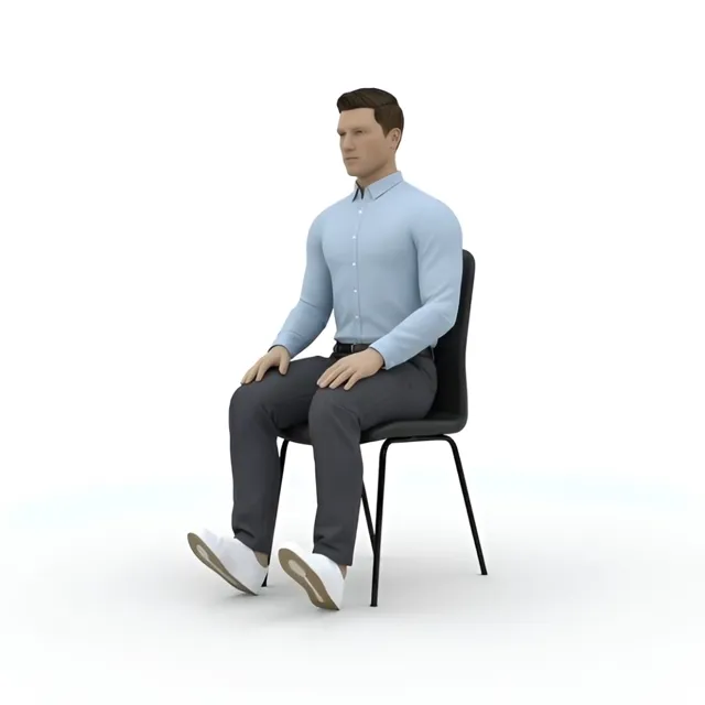 seated toe raise — starting position