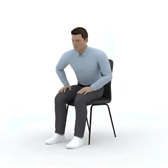 oturarak üst sırt esnetme versiyon 1 — starting position