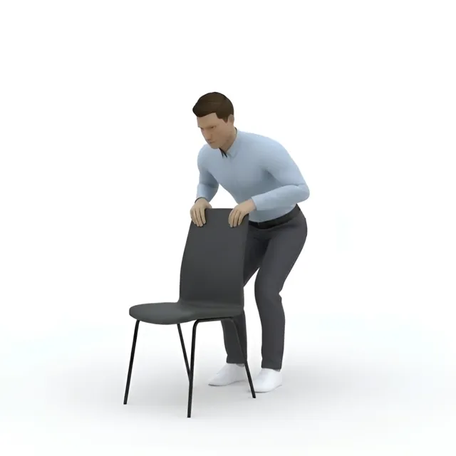 Destekli kalça menteşesi (supported hip hinge) — starting position