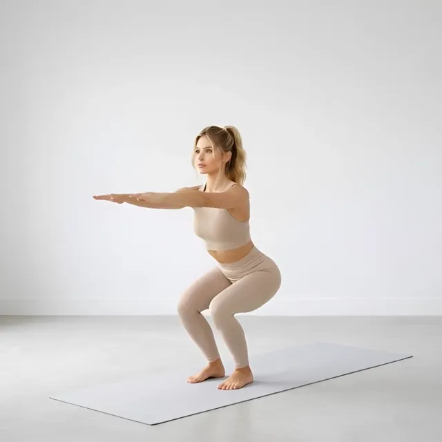 Kollar öne uzatılmış squat — starting position