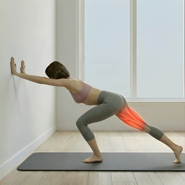 Duvarda bükülü hamstring esnetme — starting position