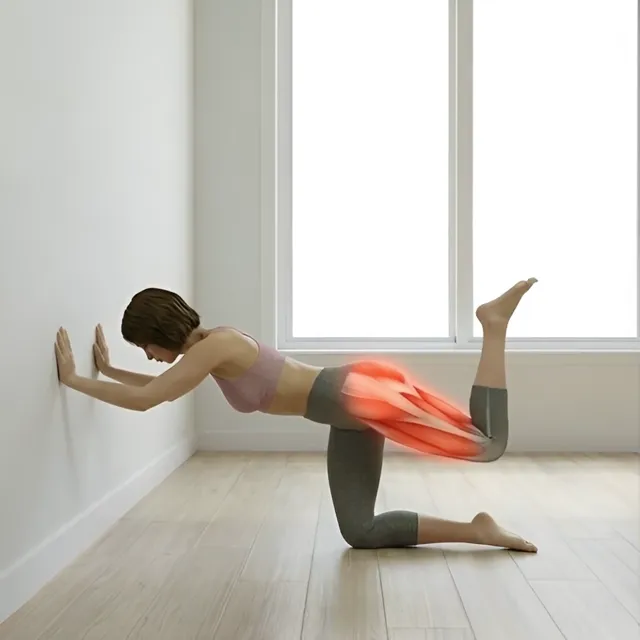 duvarda diz bükülü donkey kick — starting position