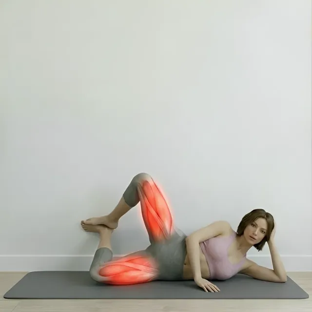 Duvarda kurbağa pozisyonu iç bacak esnetme — starting position