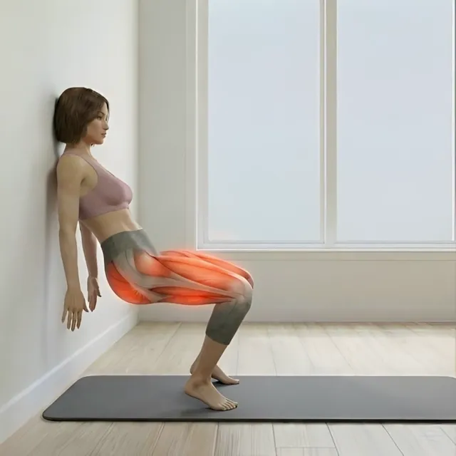 Lonero wall glute bridge no hands support — starting position