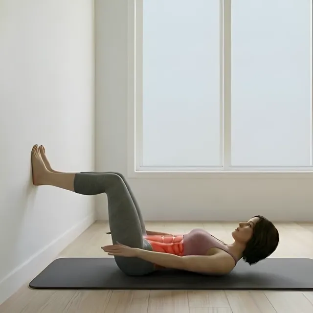 Wall Hundred Pilates — starting position