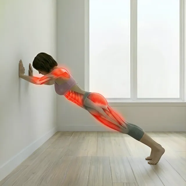 Duvar plank (wall plank hold) — starting position