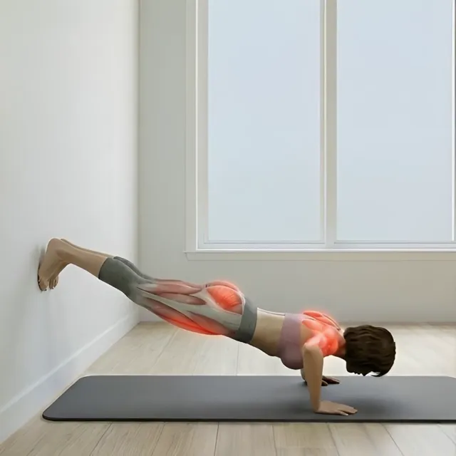 Duvar destekli ayak yukarıda şınav — starting position