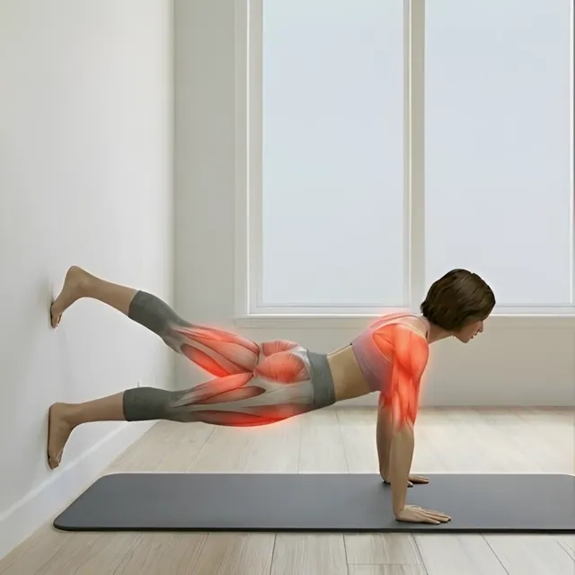 Duvar şınavı ve bacak kaldırma — starting position