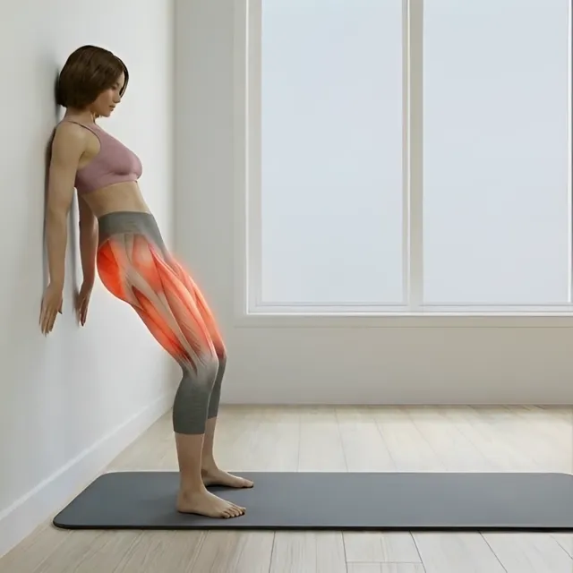 Wall sliding hip thrust — starting position