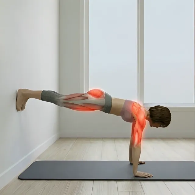 duvarda standart plank duruşu — starting position