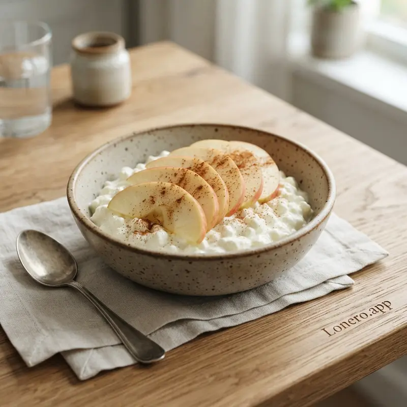 Simple Apple & Cinnamon Cottage Cheese Bowl