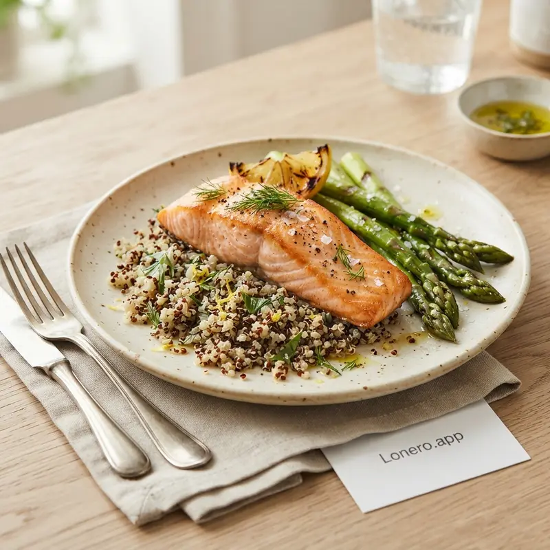 Baked Salmon and Quinoa Power Plate